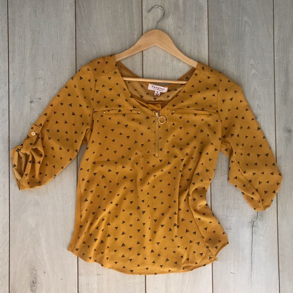 Mustard Pizazz Top